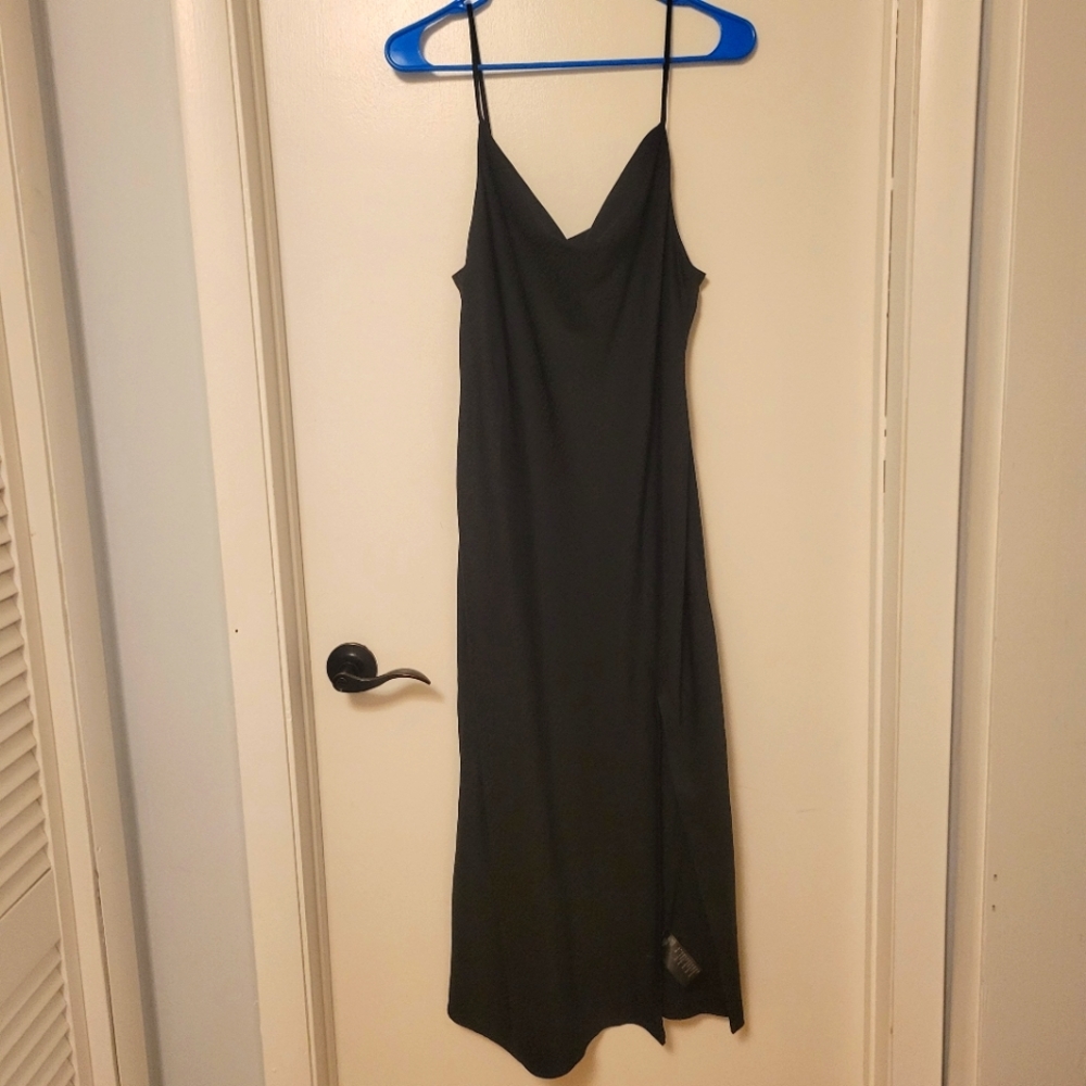 Urban Outfitters Cowl Neck Black Slip Dress